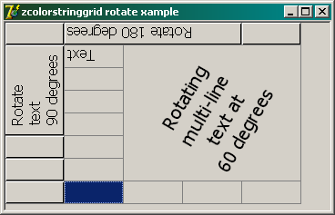 ZColorStringGrid Rotating text
